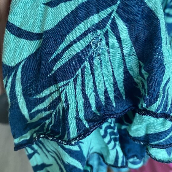 Green & Blue Leafy Dress - From Bali - Picture 3 of 5
